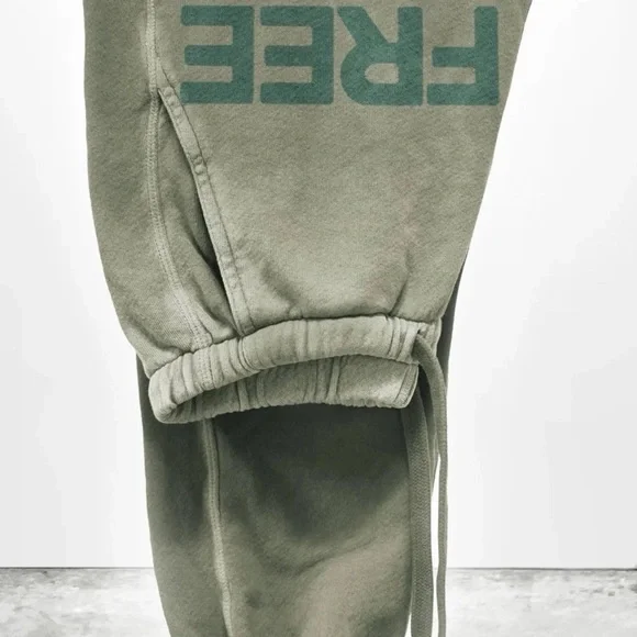 FREECITY Large Sunfades Pocket Sweatpants-Shrooms XS-S oversized $298 - Picture 4 of 7